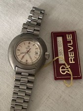 Revue data lady cassa bracciale acciaio 29mm carica manuale tag anni 70 NOS