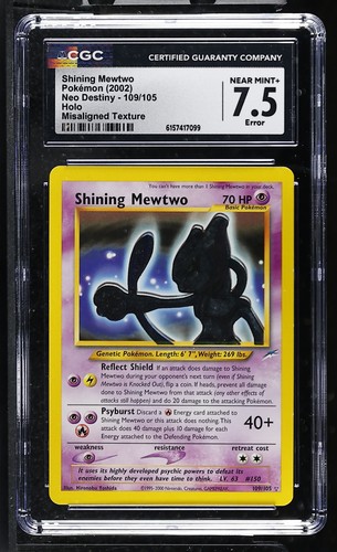 Cgc shining mewtwo 109 105 - 7.5, 109/105