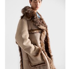 Cappotto lungo in pelle di