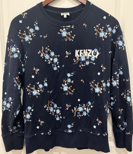 Auth kenzo blue floral motif - auth,