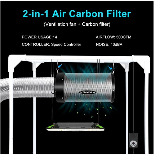 Hydroponic carbon filter with - carbon,