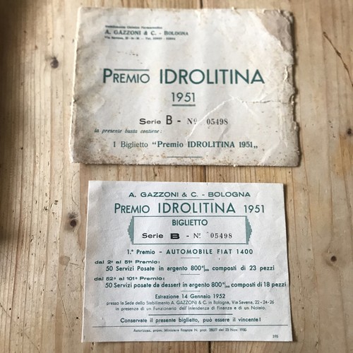 Biglietto con busta concorso - biglietto,