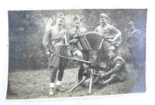 VECCHIA FOTO MILITARE WW2 MITRA MITRAGLIERE DIVISA UNIFORME FISARMONICA