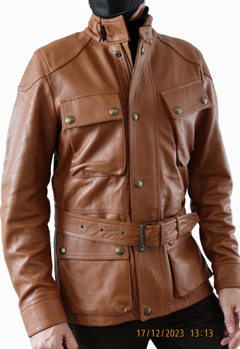 Giacca pelle belstaff nuova - belstaff,