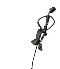 scultura astratta donna peltro