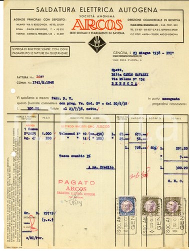 1938 genova arcos - s.,