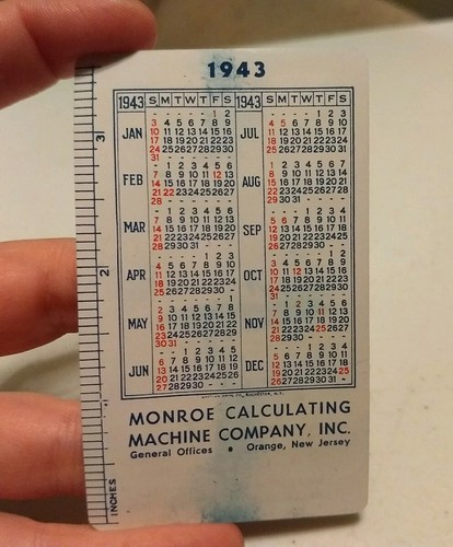 Calendario tascabile