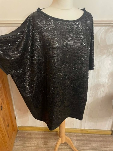 Top donna nero con - , paillettes