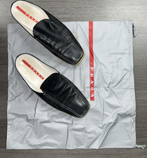 Mocassini donna Prada Mules zoccoli pelle sacco da viaggio (busto antipolvere)