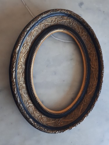 Antica cornice ovale legno - cornice,