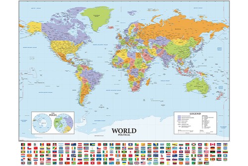 Mappa del mondo con - mappa,