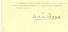 1944 RSI Posta Civile 332 - Lettera ministro Carlo Alberto BIGGINI - AUTOGRAFO