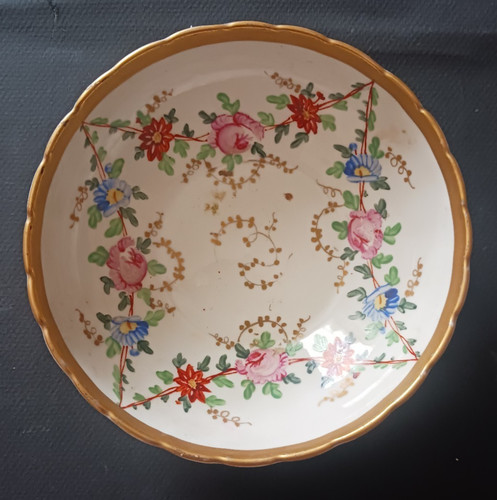 Coupe porcelaine polychrome - coupe, en