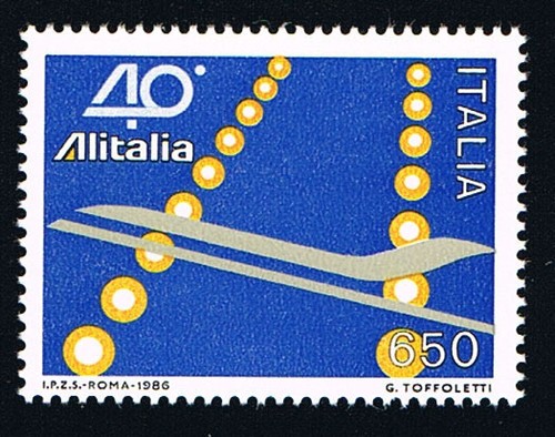 Italia francobollo alitalia - francobollo,
