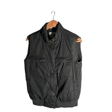 Gilet Timberland uomo taglia 42 (S) nero full zip cotone bottoni tasche outdoor