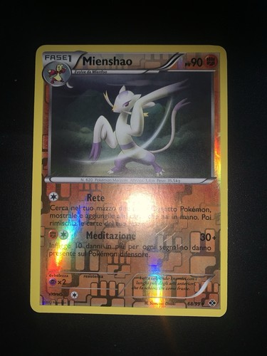 Carta pokemon mienshao - carta, 68/99