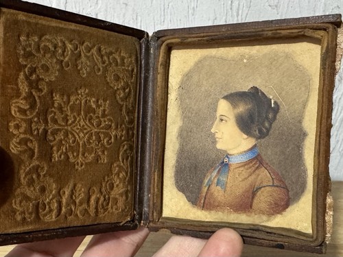 Antique watercolor portrait - watercolor,