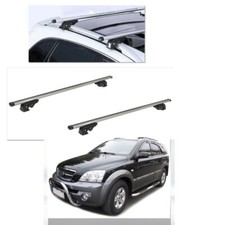 BARRE PORTATUTTO ALLUMINIO K9 KIA SORENTO ANNO 2005 CON RAILS CON SERRATURE