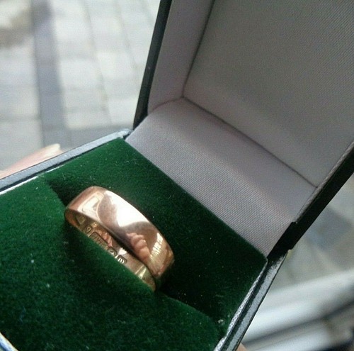 Oro rosa matrimonio anello 9ct - matrimonio,