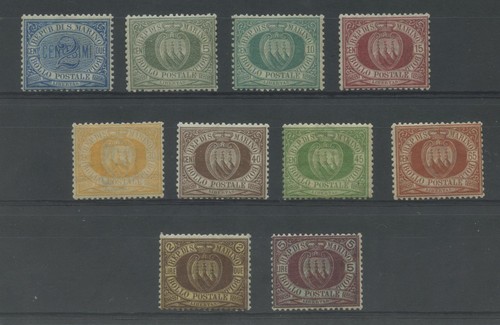 San marino 1892 stemmi 10v - san,