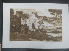 FRED PITTINO ACQUAFORTE  FIRMATA E  NUMERATA OPERA 13/50 -PALMANOVA NOVA PALMA