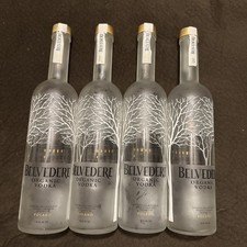 4 Empty Vodka Bottles