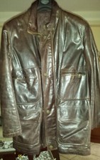 Giacca pelle marrone 52 - giacca, di