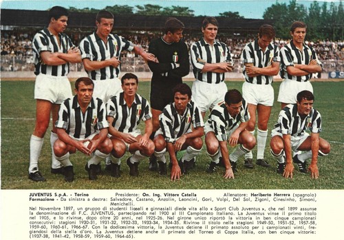 Juventus 1967 cartolina - juventus,