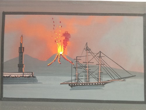 Rara gouache napoletana dei - napoletana,