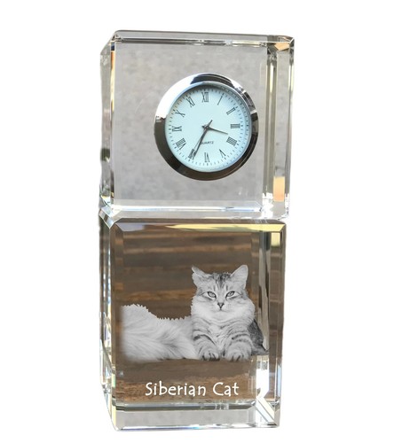 Gatto siberiano orologio - gatto, al