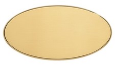 TARGHETTA OVALE IN OTTONE PER