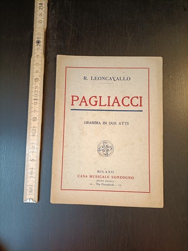 Libretto teatrale pagliacci - teatrale,,