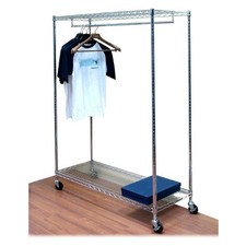 Kit stender appendiabiti guardaroba espositore 45x120xh.166 carrello 2 piani acc