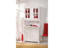 MOBILE IN PINO MASSICCIO CREDENZA VALENCIA 2 ANTE 2 CASSETTI E 2 VETRINE