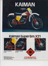 advertising Pubblicità-MOTO CIMATTI KAIMAN 50 X21 1979-MOTOITALIANE ENDURO EPOCA