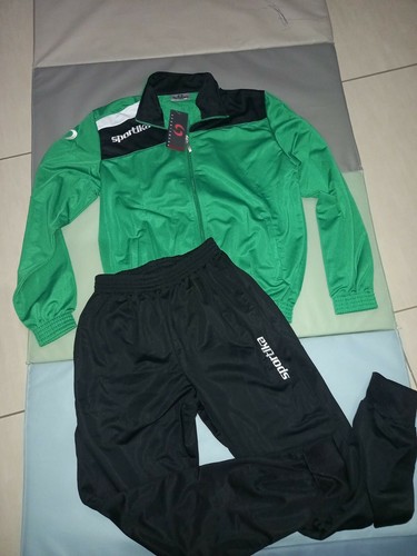 Tuta sportika verde nera nuova - tuta,