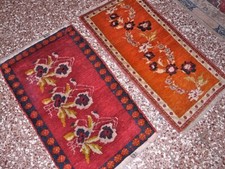 2 scendi letti romantici 99x49 cm 91x51 tappeti antichi turchi.e,kilim persiani 