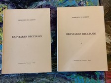 Breviario Ricciano Volume I e Volume II Domenico Di Agresti 1990