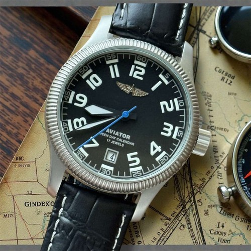 Orologio meccanico aviatore - orologio,