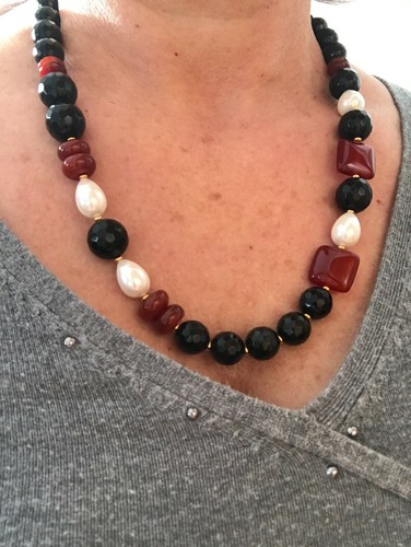 Collana orecchini pietre - orecchini,