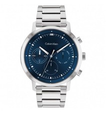 Orologio Uomo Calvin Klein Architectural 25200063 Quadrante Blu Multifunzione