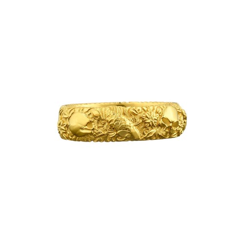 Anello fascia con teschio - anello,