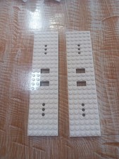 2 X Lego 6584a Base vagone ferrovia treno piastra di base 6x24 bianco 9V 12V RC