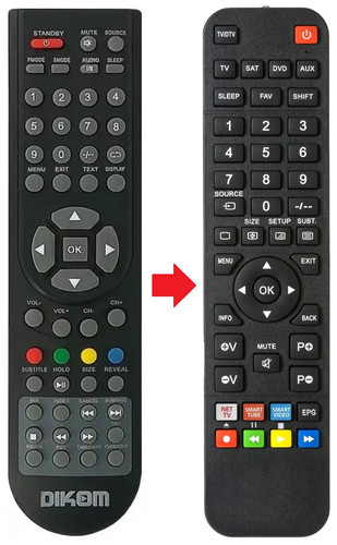Telecomando adatto per dikom - telecomando,