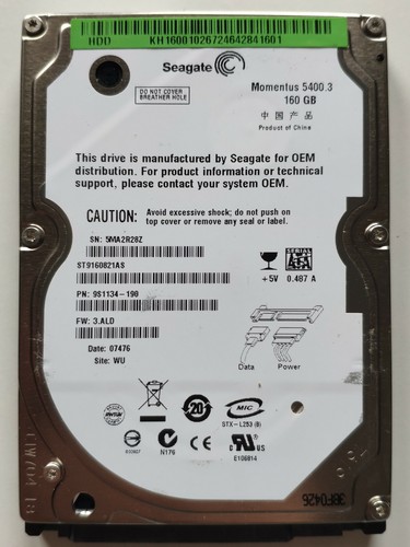 Hard disk 5 sata - 2.5, usato