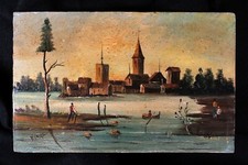 Nota il dipinto ad olio sulla