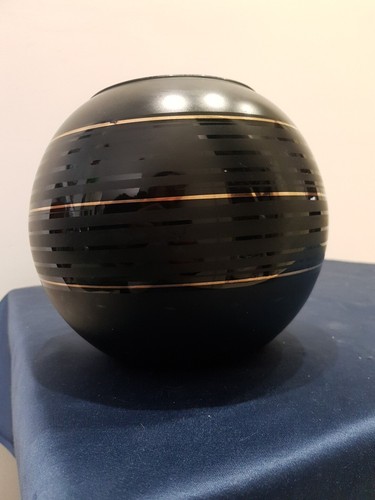 Vaso vetro nero oro - nero,