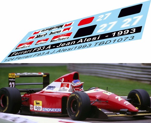 Decals per ferrari f93 - 1/24 decals, a