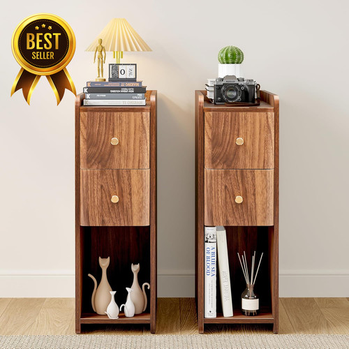 Set comodini stretti legno 2 - set,