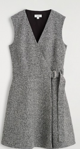 Cos mini abito grigio tweed - mini,